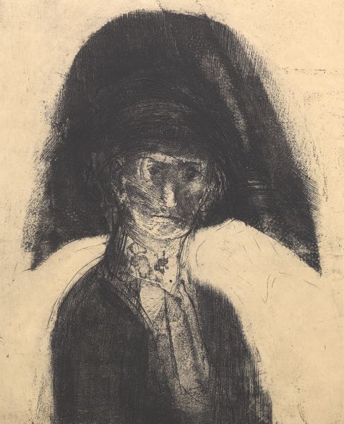 Appraisal: ROBERT MARX AMERICAN - x plate Man in Black Hat