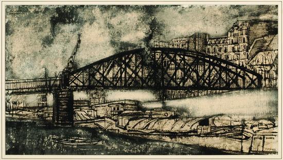 Appraisal: Renzo Vespignani - The bridge MEDIUM Signed and dated Vespignani