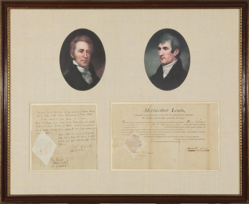 Appraisal: Rare Pair of Documents Signed by Explorers William Clark and