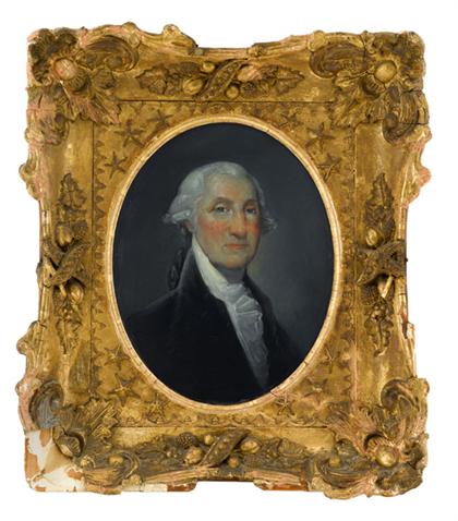 Appraisal: American School th century portrait of george washington Unsigned pastel