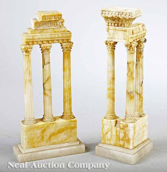 Appraisal: Two Marble Grand Tour Classical Columnar Groups late th c