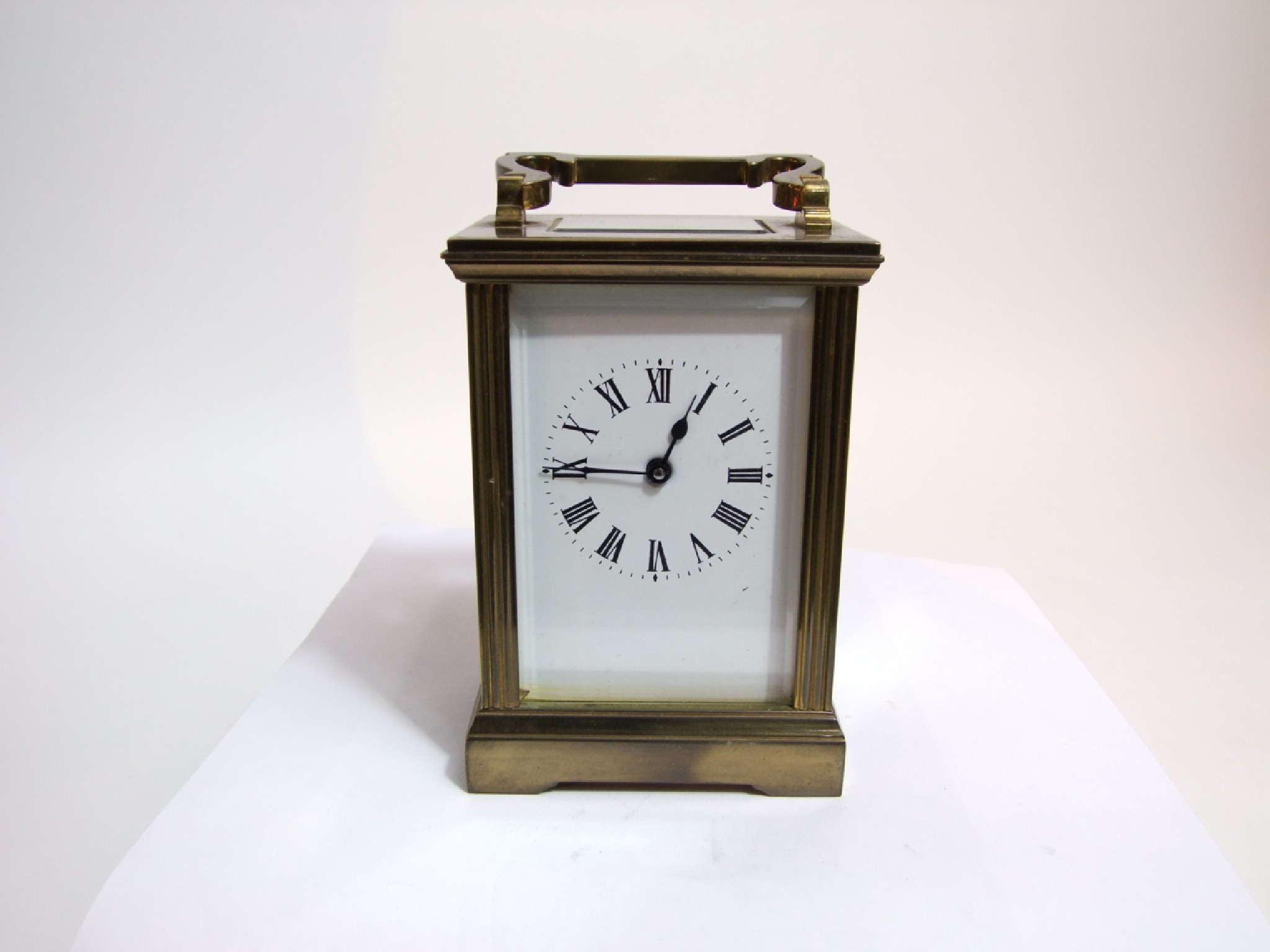 Appraisal: A brass carriage clock the case with reeded columns and