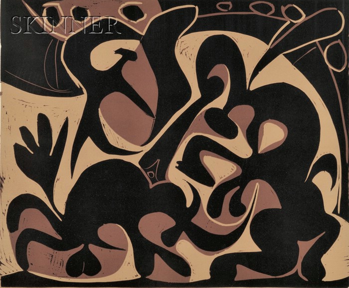 Appraisal: Pablo Picasso Spanish - Pique Noir et beige edition of