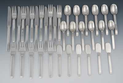 Appraisal: A Partial Sterling Silver Flatware Set by Porter Blanchard Simplicity