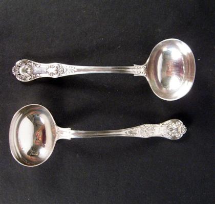 Appraisal: Pair Victorian 'King's' pattern sterling silver gravy ladles george william