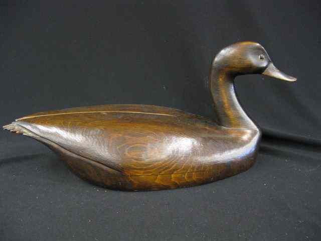 Appraisal: C Hargraves Carved Wooden Duck Decoy '' long - ''