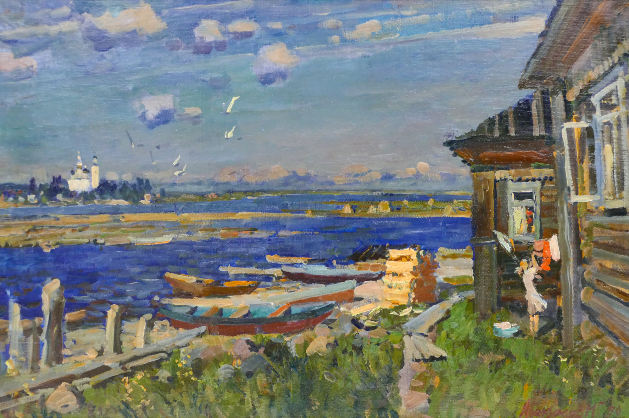 Appraisal: Michael Mikhail Abakumov - Russian ''Koogensooye Bay'' Oil on Canvas