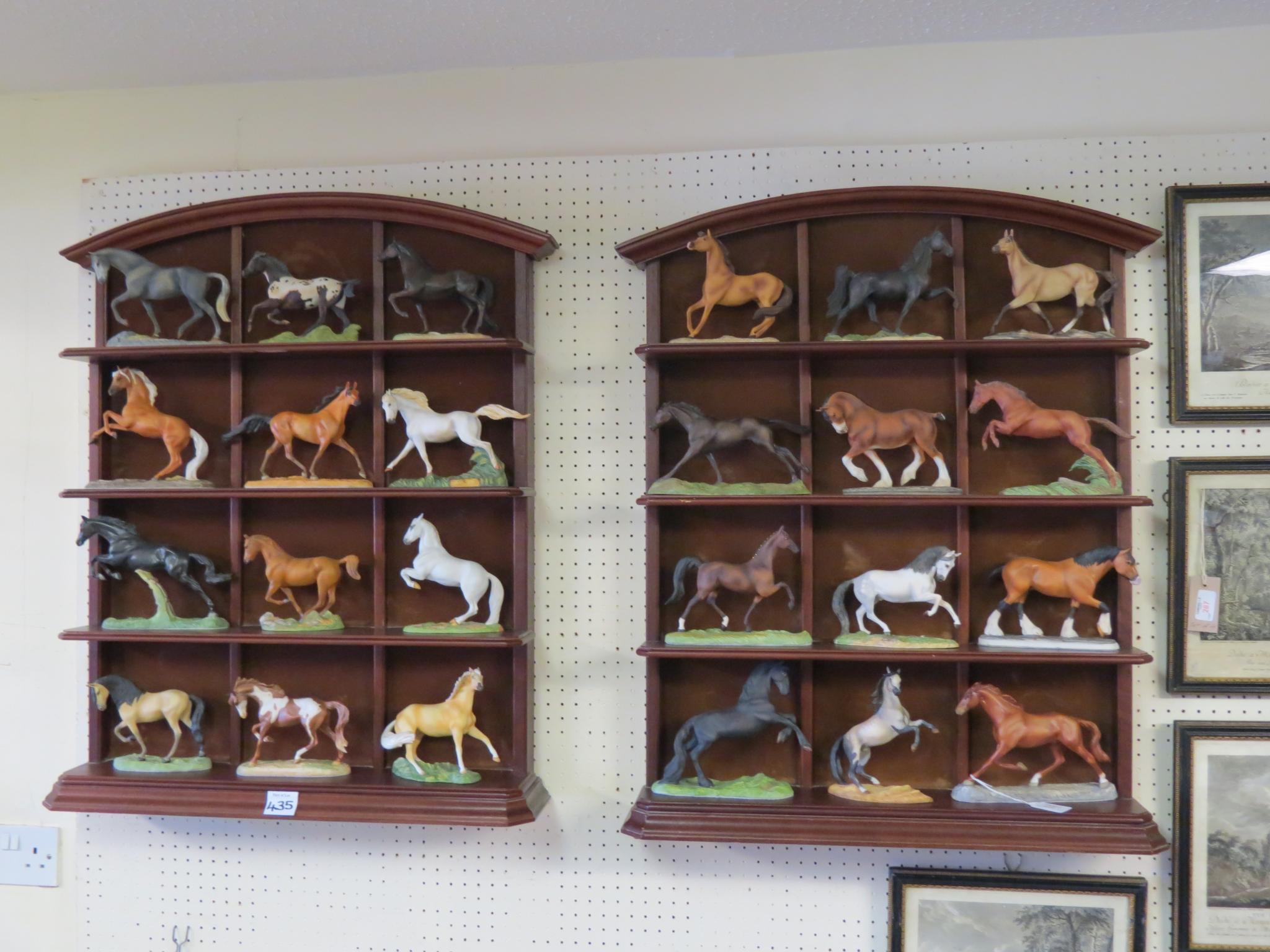 Appraisal: A full set of twenty-four Franklin Mint ceramic horse models