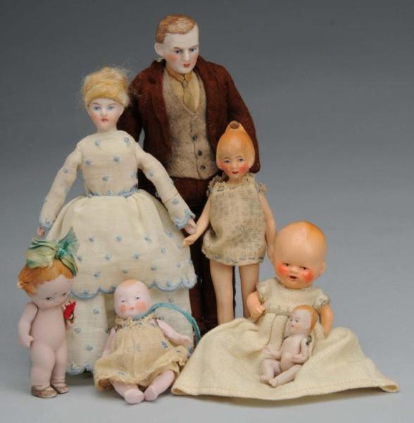 Appraisal: Lot of Small Dolls Description Germany Ca Doll House Man