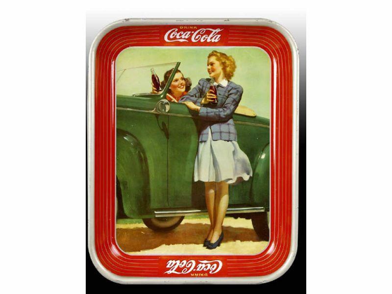 Appraisal: Coca-Cola Tin Litho Serving Tray Description '' x - ''