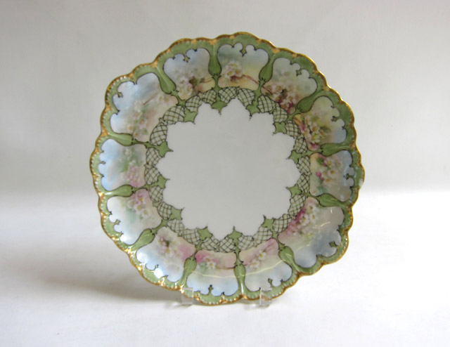 Appraisal: HAVILAND LIMOGES HAND PAINTED ROUND PLATTER artist signed and dated