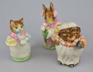 Appraisal: Three Beswick Beatrix Potter figures - Mrs Rabbit Bibby and