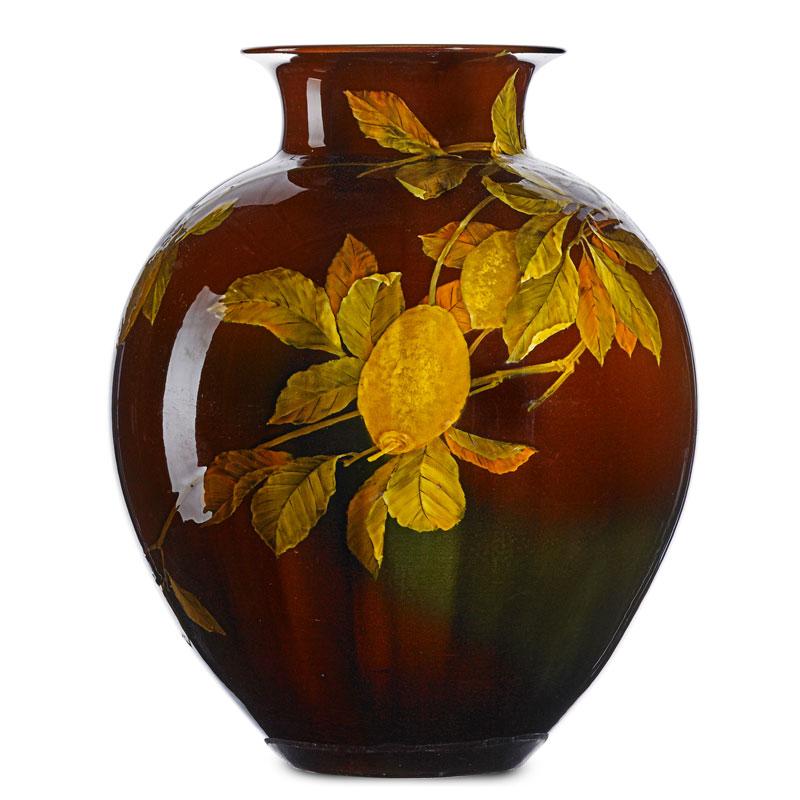 Appraisal: M DALY ROOKWOOD Large Standard Glaze Light vase Condition Report