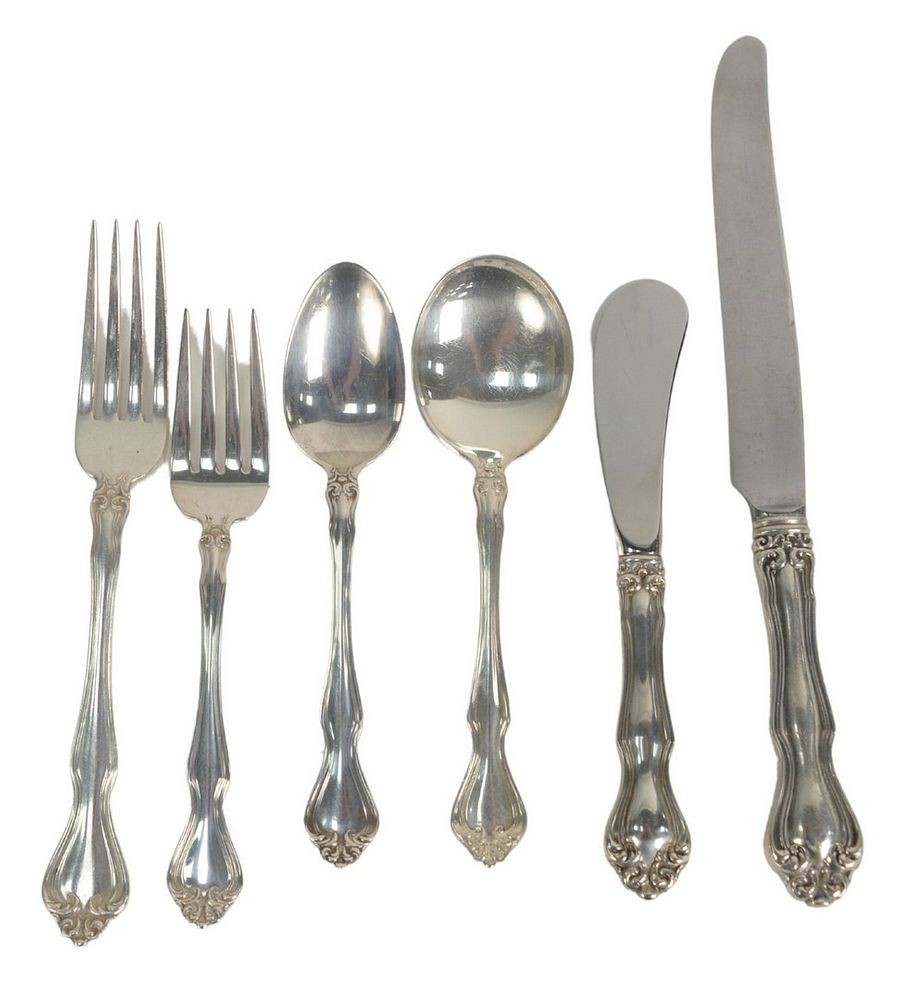 Appraisal: Sixty Piece Westmoreland Sterling Silver Flatware to include ten luncheon