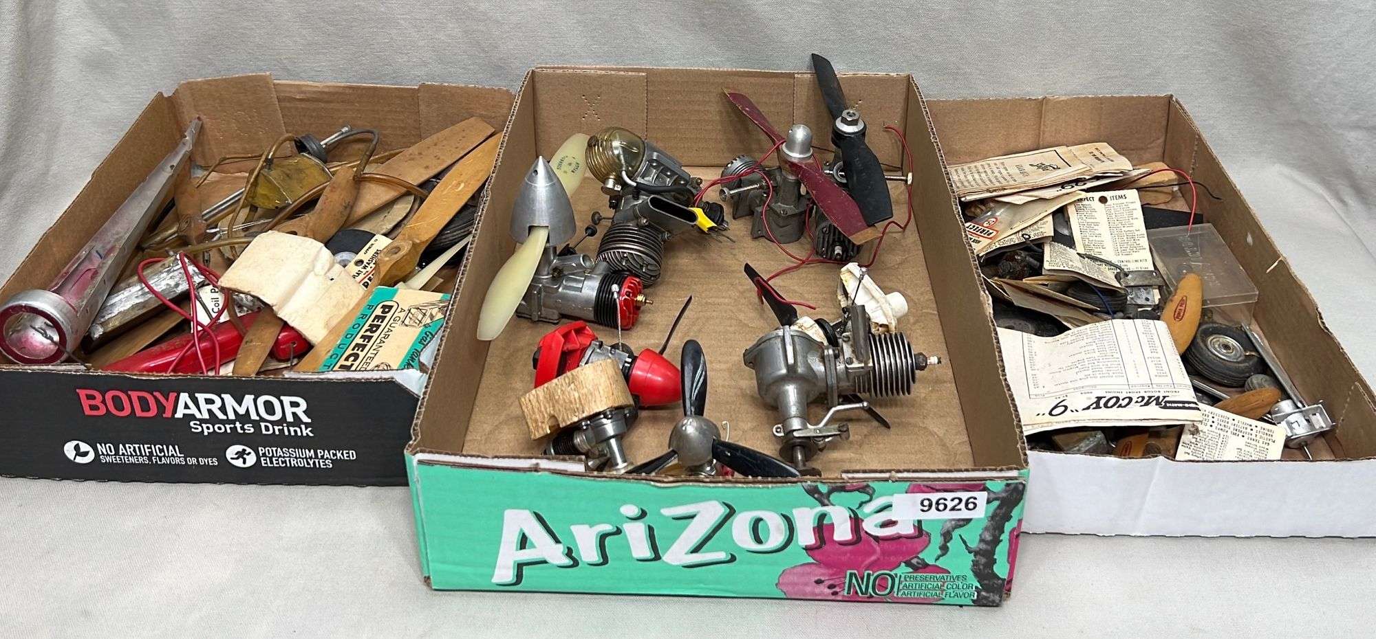 Appraisal: Generous lot of vintage model airplane engines and accessories