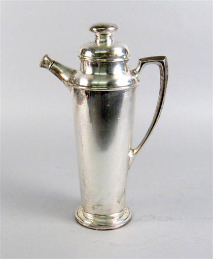 Appraisal: American sterling silver cocktail shaker retailed by bailey banks biddle