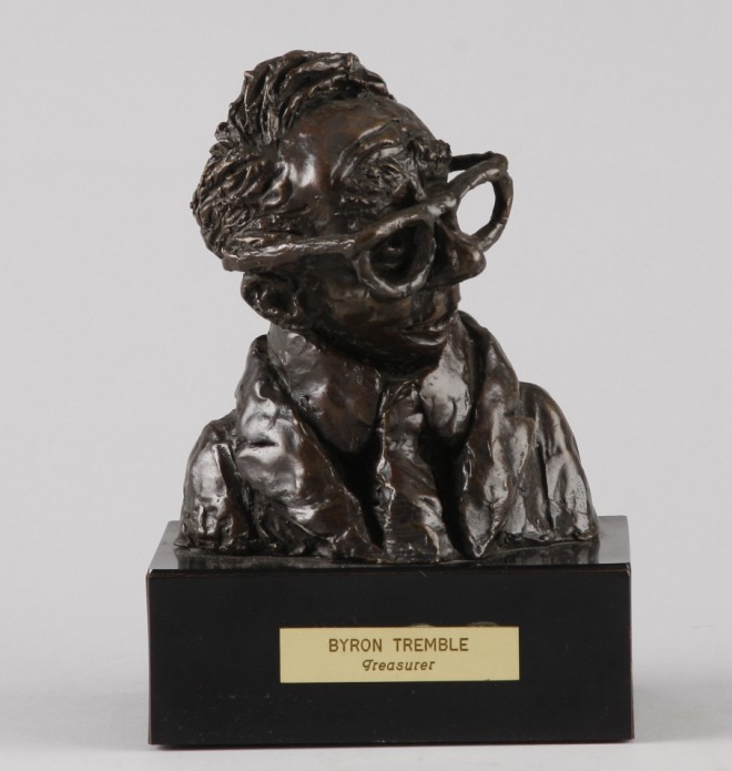 Appraisal: Portrait bust of Byron Tremble signed and numbered stamped RBD