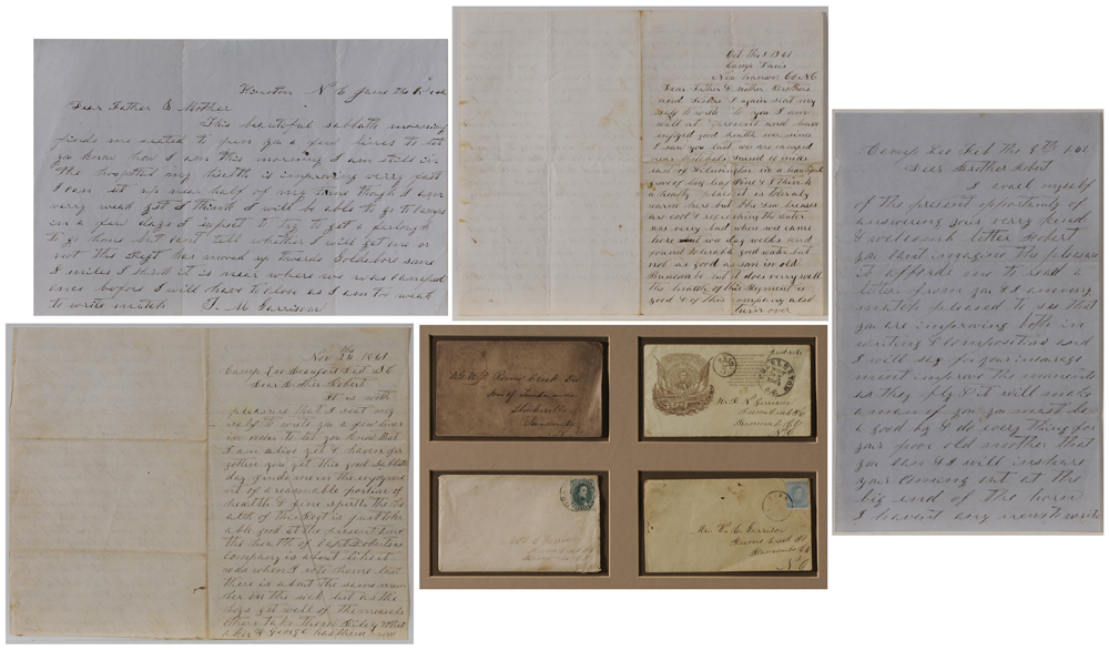 Appraisal: Four Confederate Soldier's Letters With CSA Postal Covers each written