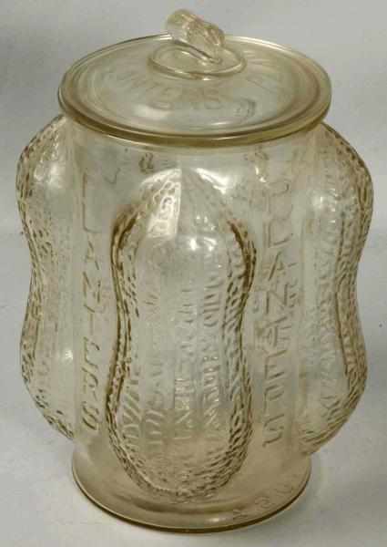 Appraisal: Planters Peanut Four Corners Jar with Lid Description Lid is