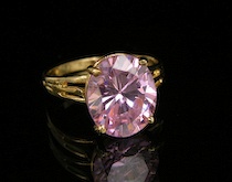 Appraisal: A Ladies' Gold and Pink Gemstone Ring k yellow gold