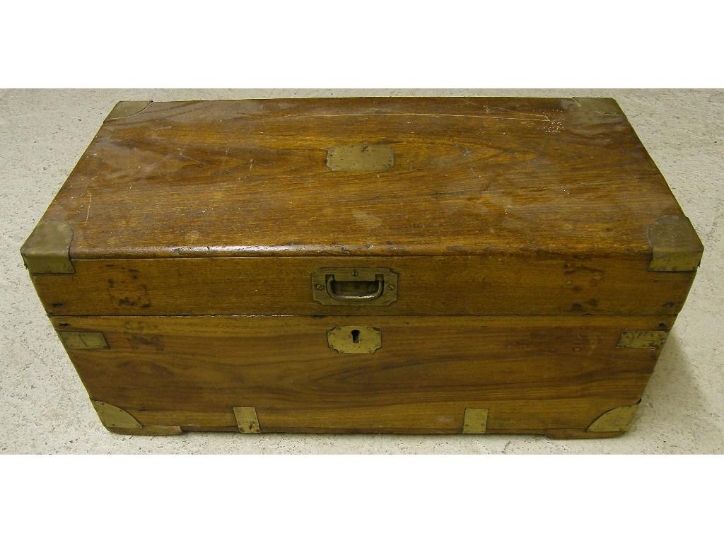 Appraisal: Small camphorwood brass bound coffer wide