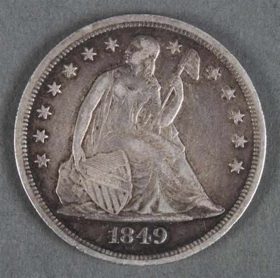 Appraisal: United States seated Liberty type silver dollar VF- Estimate -