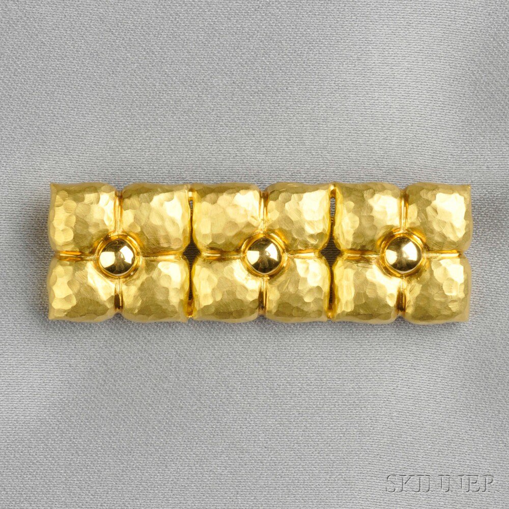 Appraisal: kt Gold Brooch Paloma Picasso Tiffany Co designed as hammered