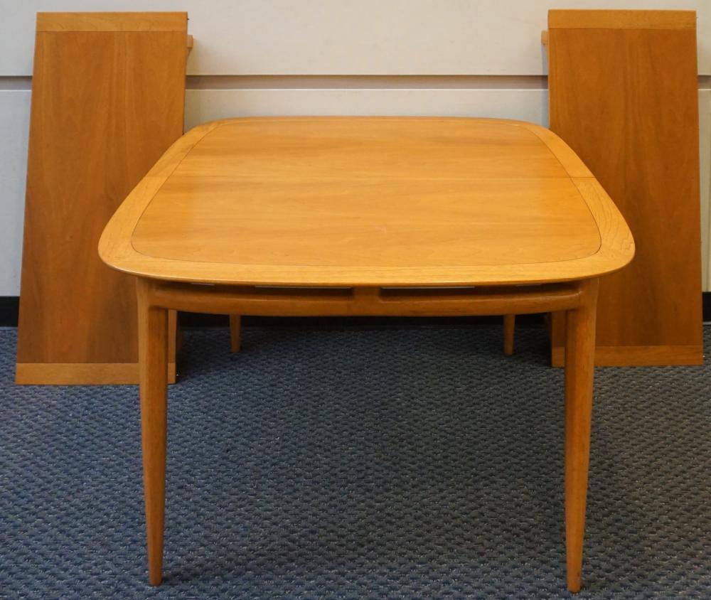 Appraisal: MID-CENTURY MODERN WALNUT EXTENSION DINING TABLE WITH TWO LEAVES X