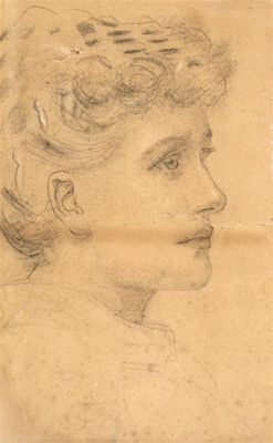 Appraisal: English School late th Century Portrait of Ellen Terry Pencil