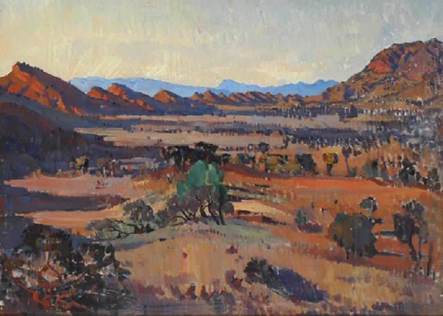 Appraisal: Horace Hurtle Trenerry - Flinders Ranges oil on canvas unsigned