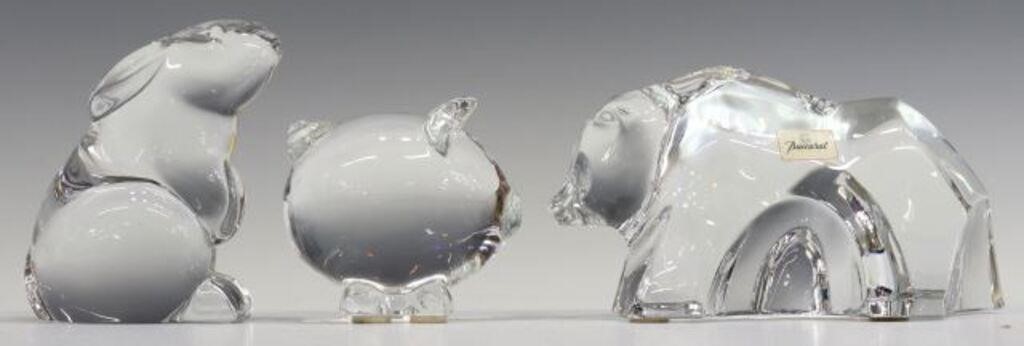 Appraisal: lot of French Baccarat crystal animal figures including sitting rabbit