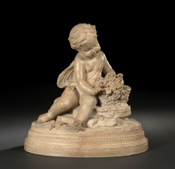 Appraisal: After Pierre-Jules Cafrecoq French - Seated Putto first quarter th