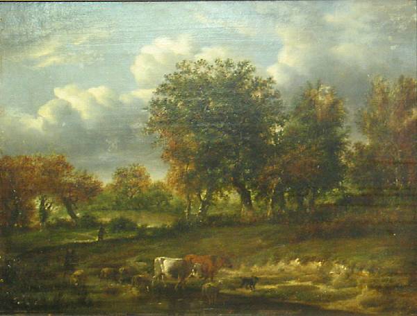 Appraisal: Manner of Jacob van Ruisdael th Century A wooded landscape