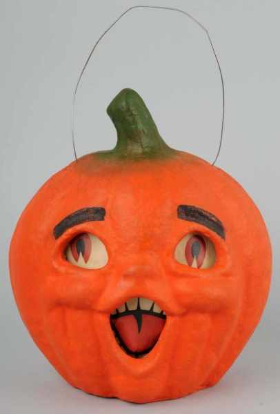 Appraisal: American Pulp -Face Choir Boy Jack-O-Lantern Description With green stem