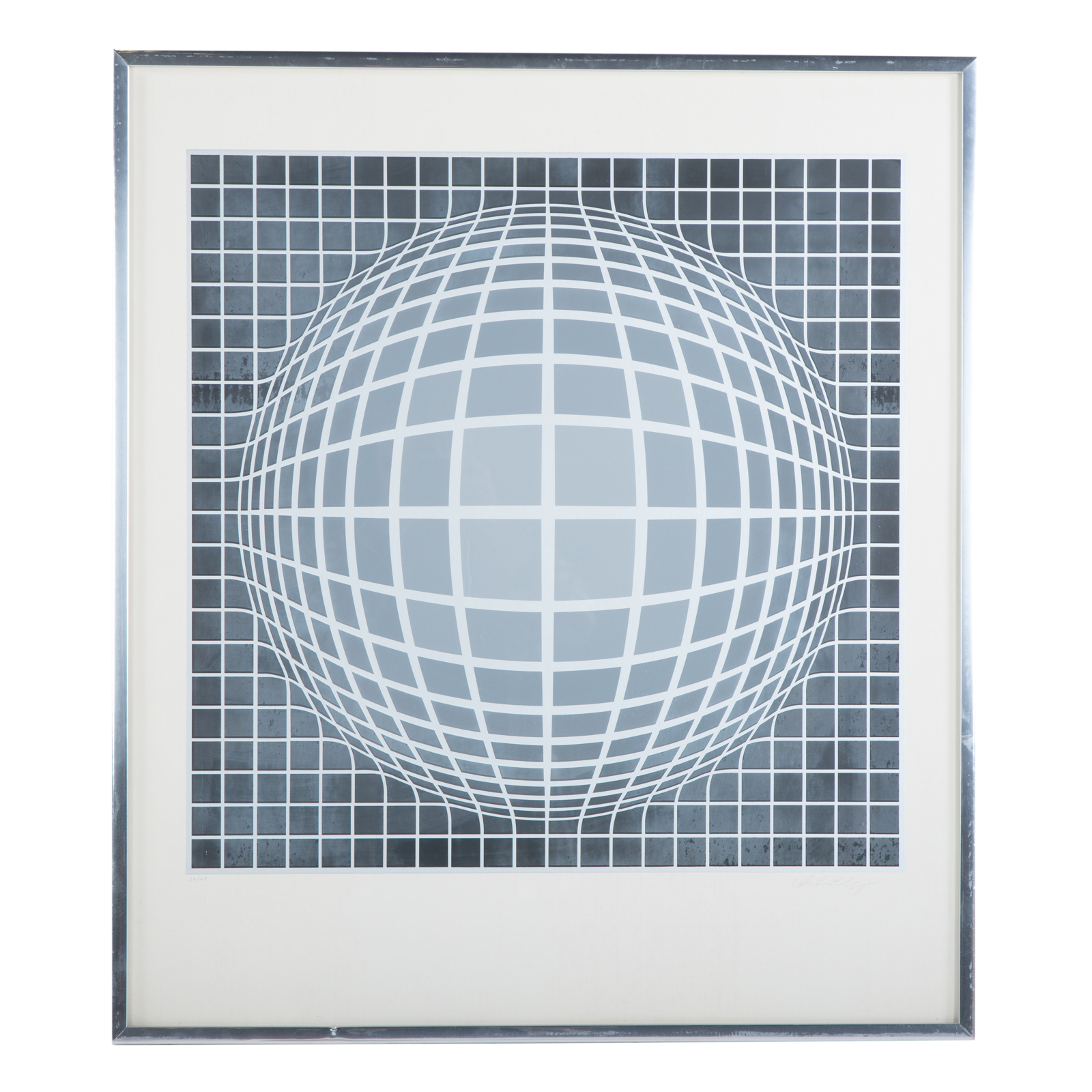 Appraisal: VICTOR VASARELY ARGENT NOIR SERIGRAPH Hungarian French - Serigraph ed