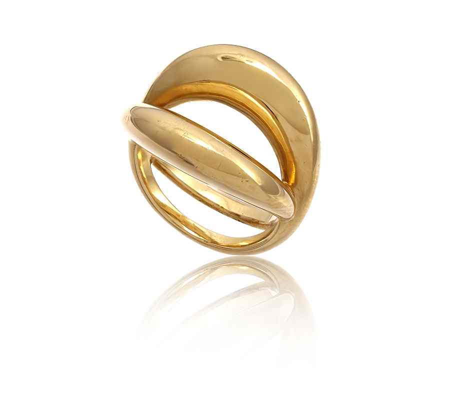 Appraisal: FRENCH MAUBOUSSIN PARIS CONTEMPORARY DESIGN RING K yellow gold ring