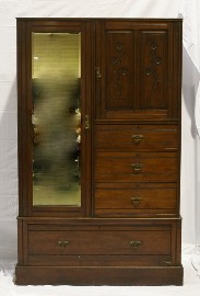 Appraisal: An Edwardian mahogany wardrobe cm wide cm deep cm high