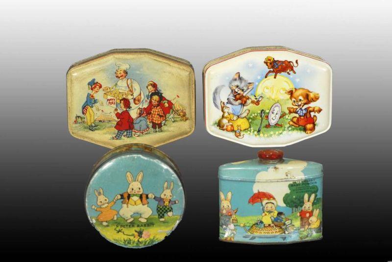 Appraisal: Lot of Miscellaneous Tins Description Includes Peter Rabbit Baby Powder