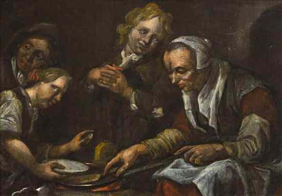 Appraisal: Dutch School th century Preparing the Feast oil on board