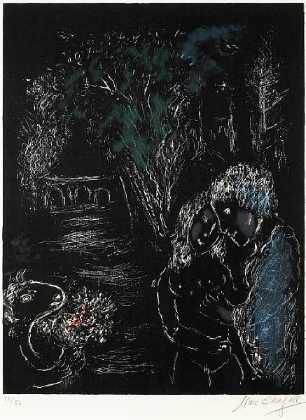 Appraisal: Marc Chagall Russian French - The Green Tree with Lovers