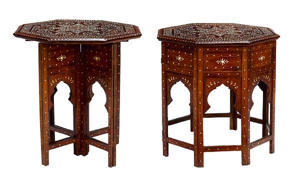 Appraisal: A Levantine inlaid octagonal table height in width in depth