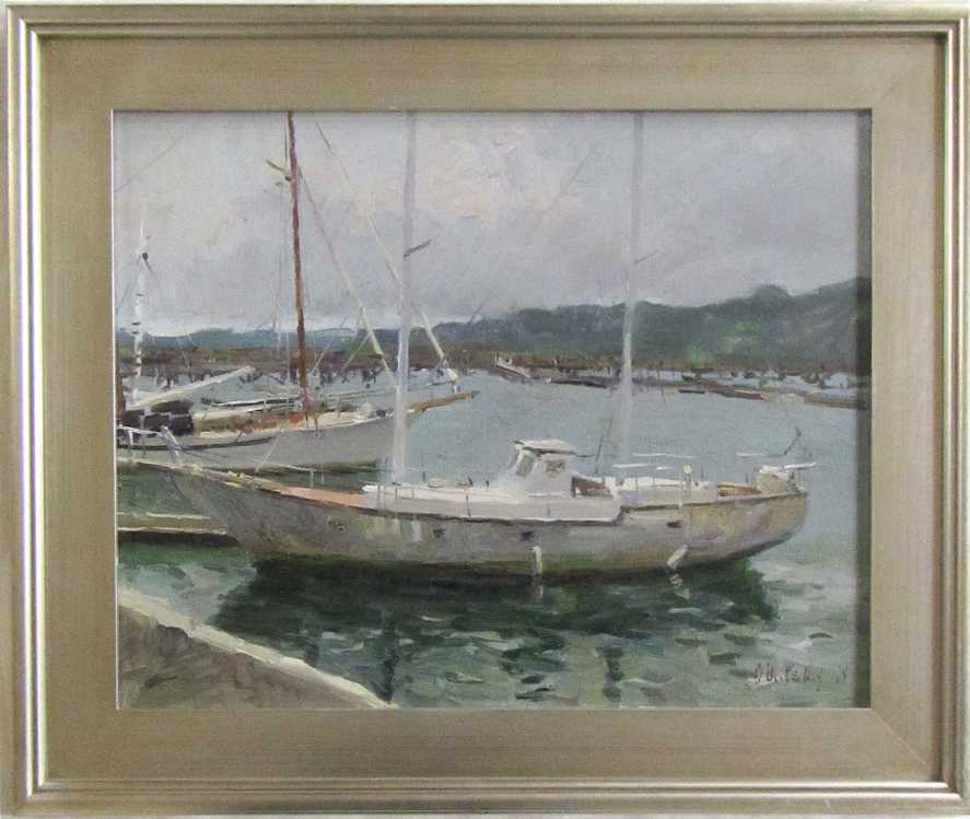 Appraisal: OLEG ULITSKIY OIL ON CANVAS Ukraine Washington born Harbor with