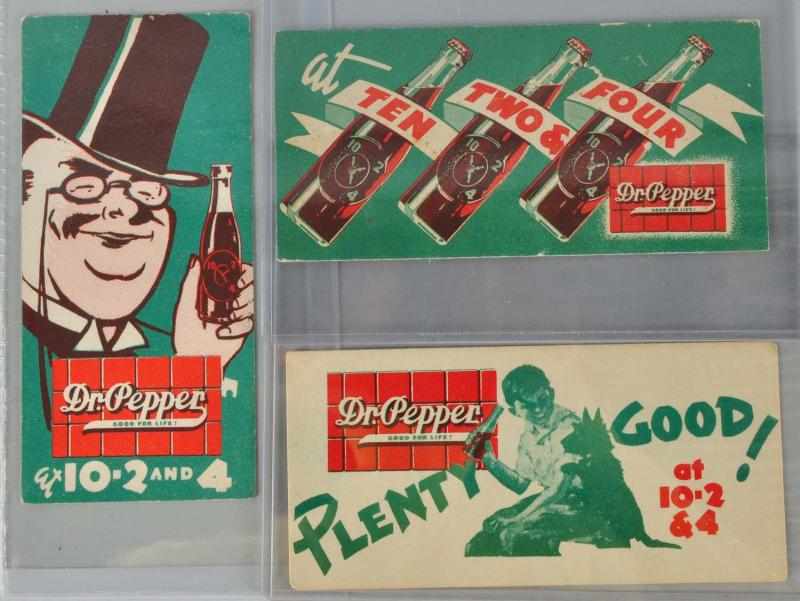 Appraisal: Lot of Dr Pepper Ink Blotters Description s to s