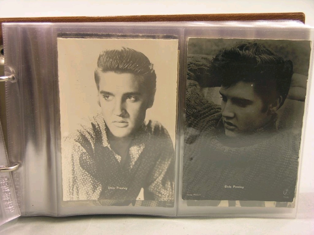 Appraisal: A collection of postcards includes Elvis Pressley and royal family