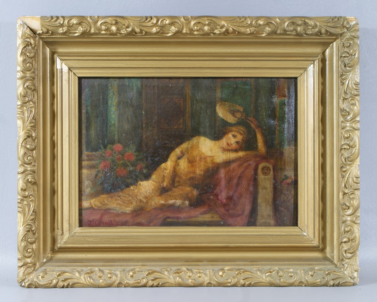 Appraisal: J Carroll th th c o c Reclining Nude x