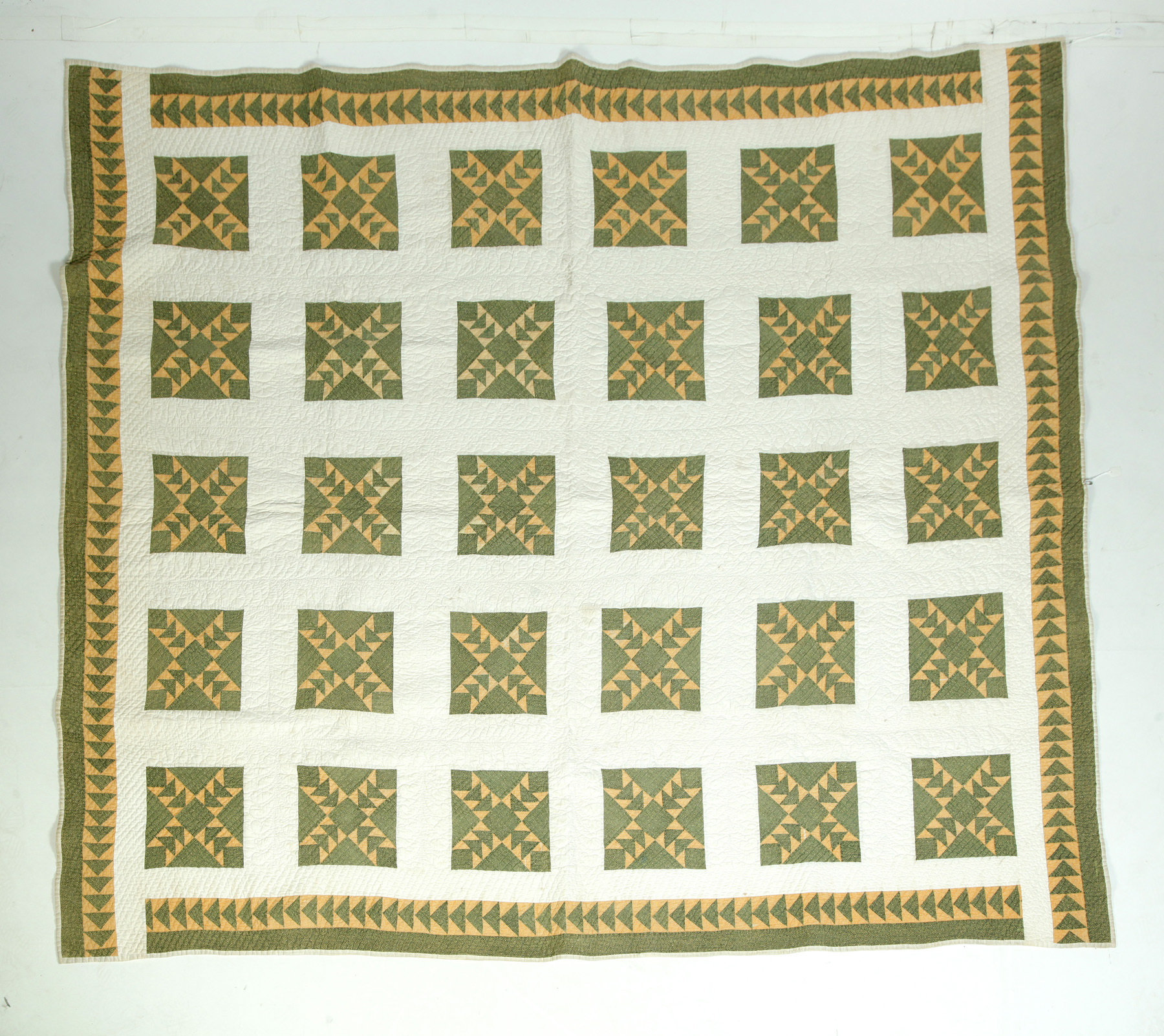 Appraisal: HAND STITCHED PIECE WORK QUILT American st half- th century