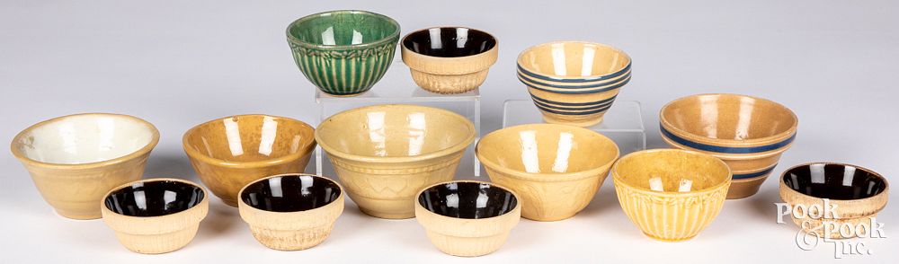 Appraisal: Group of small yellowware bowls th and th c Group