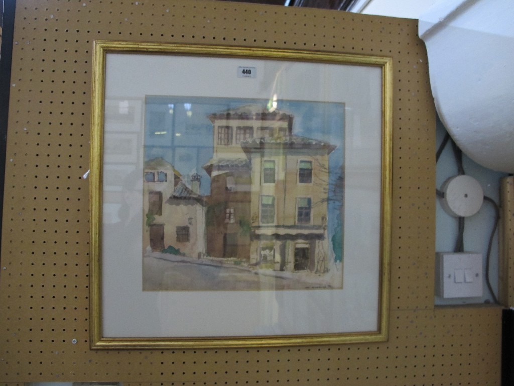 Appraisal: IAN MCILHENNY Watercolour 'In the Alhambra' signed and dated recto