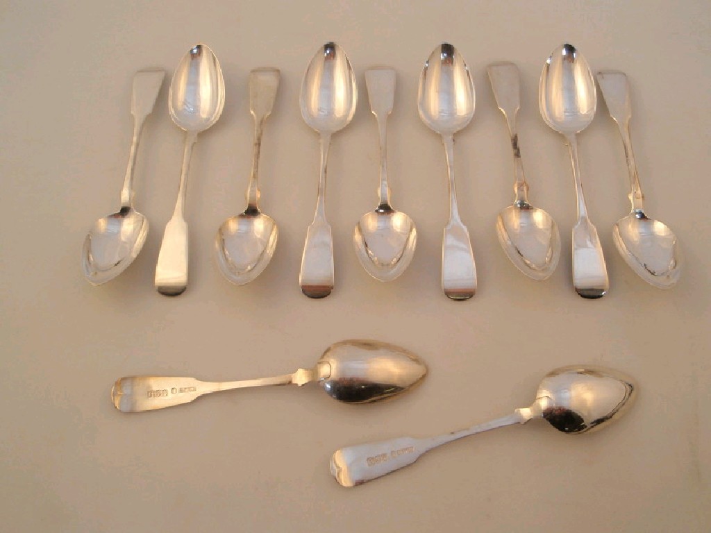 Appraisal: Twelve silver teaspoons Glasgow ozs approximately