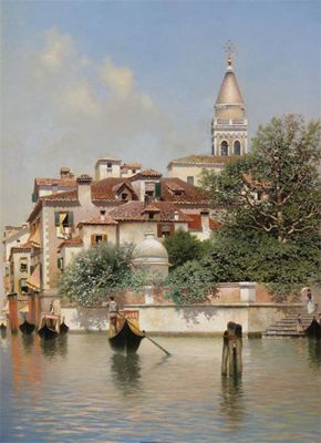 Appraisal: Henry Pember Smith - Venice Signed Oil on canvas x